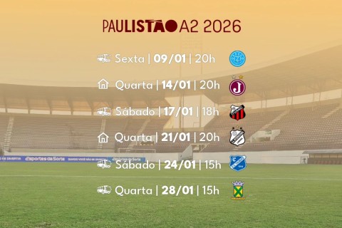 Os compromissos da Ferroviária em Janeiro de 2026 pela Série A2!